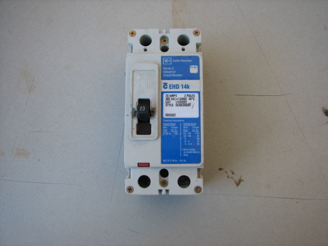    Hammer EHD14k EHD2020 20A 480V 2 Pole Industrial Circuit Breaker